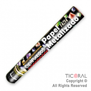 LANZAPAPELITOS 40CM METALIZADO MULTICOLOR x 1